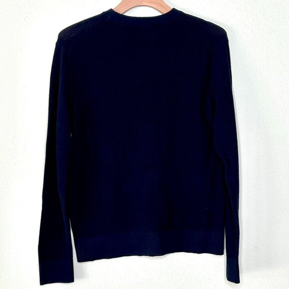 Theory Myhlo Breach Crewneck Sweater Navy Size M - Picture 4 of 10